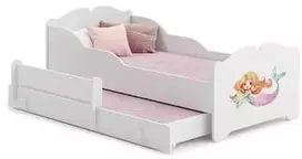 Luco Dvivietė lova Anna su stalčiumi ir čiužiniais 160x80 Undinėlė