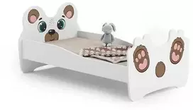 Luco Bonideco Vaikiška lova Animals su čiužiniu 144 cm x 80 cm x 70 cm, meškiukas