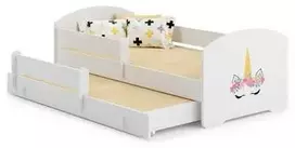 Luco Dvivietė lova Lukas su stalčiumi ir čiužiniais 160x80 Vienaragis