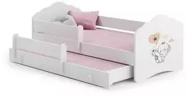 Luco Dvivietė lova Felicija su stalčiumi ir čiužiniais 160x80 Drambliukas