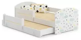Luco Dvivietė lova Lukas su stalčiumi ir čiužiniais 160x80 Žvaigždės