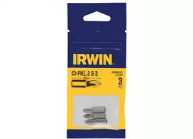 IRWIN antgalių rinkinys 3 vnt. PH1 PH2 PH3 /25mm