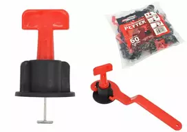 AW-Tools AWTOOLS PLYTELIŲ LYGIAVIMO SISTEMA 50vnt. + RAKTAS
