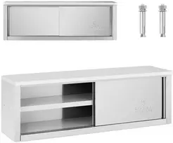 Royal Catering Maitinimo sieninė spinta su stumdomomis durimis PLIENAS 150 kg 150 x 40 x 50 cm