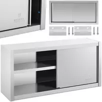 Royal Catering Maitinimo sieninė spinta su stumdomomis durimis, Plieninė, 120 x 45 x 60 cm