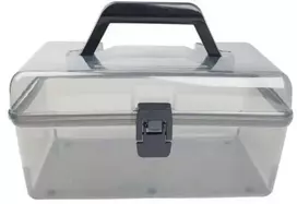 Oem Dėžutė su rankena 20x15x10.5cm - skaidri - plastikinė - organizatorius