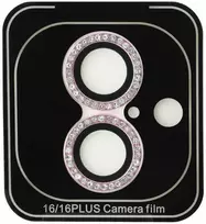 Guess Fixed Glliter lešio apsauga Apple iPhone 16/16 Plus Rožinė