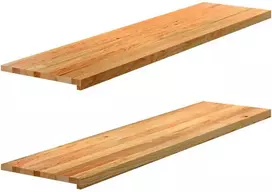 Palangės, 2 vnt, šviesiai rudos, 160x40x2 cm, ąžuolo medienos