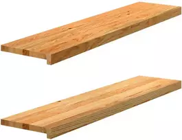 Palangės, 2 vnt, šviesiai rudos, 110x25x2 cm, ąžuolo medienos