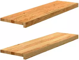 Palangės, 2 vnt, šviesiai rudos, 90x30x2 cm, ąžuolo medienos