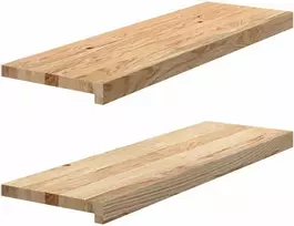 Palangės, 2 vnt, 80x25x2 cm, neapdorotas ąžuolo medienos