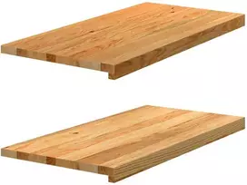 Palangės, 2 vnt, šviesiai rudos, 80x40x2 cm, ąžuolo medienos