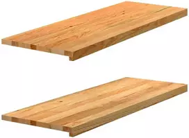 Palangės, 2 vnt, šviesiai rudos, 110x40x2 cm, ąžuolo medienos