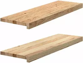 Palangės, 2 vnt, 80x30x2 cm, neapdorotas ąžuolo medienos