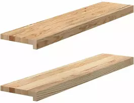 Palangės, 2 vnt, 90x20x2 cm, neapdorotas ąžuolo medienos