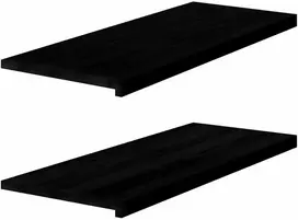 Palangės, 2 vnt, tamsiai rudos, 100x40x2 cm, ąžuolo medienos