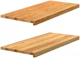 Palangės, 2 vnt, šviesiai rudos, 90x40x2 cm, ąžuolo medienos