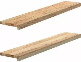 Palangės, 2 vnt, 110x20x2 cm, neapdorotas ąžuolo medienos