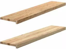 Palangės, 2 vnt, 120x25x2 cm, neapdorotas ąžuolo medienos