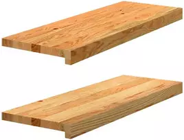 Palangės, 2 vnt, šviesiai rudos, 70x25x2 cm, ąžuolo medienos