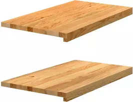 Palangės, 2 vnt, šviesiai rudos, 70x40x2 cm, ąžuolo medienos