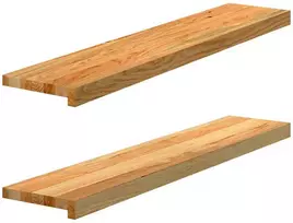 Palangės, 2 vnt, šviesiai rudos, 100x20x2 cm, ąžuolo medienos