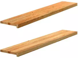 Palangės, 2 vnt, šviesiai rudos, 140x30x2 cm, ąžuolo medienos