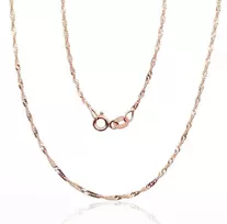 Auksinė grandinėlė Singapore 1.5 mm , briaunų apdirbimas deimantu - 1.69 g. - 42 - 1.5 mm.