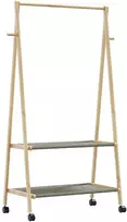 Drabužių kabykla su lentynomis/ratukais, 96x45,5x155,5cm