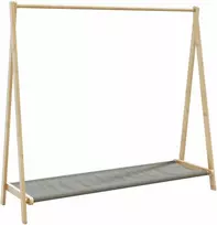 Drabužių kabykla su lentynomis, 106x34x102cm, bambukas