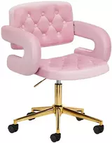 Activeshop Biuro kėdė su ratukais 4Rico QS-OF213G Velvet Rožinė