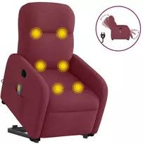 Fotelis Atsistojantis elektrinis masažinis krėslas, vyno, audinys