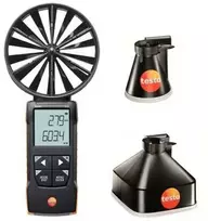 Rinkinys Testo 417 Kit 1 su metrologine patikra (mentelinis anemometras su aplikacija ir gaubtais)