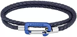 Lacoste Tamsiai mėlyna pinta odinė apyrankė Matt 2040315