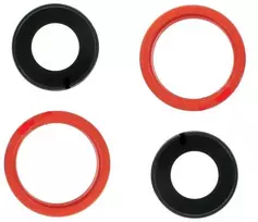 iPhone 13 mini kameros stikliukas su rėmeliu Raudona (2pcs) ORG