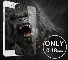 LCD apsauginis stikliukas "Gorilla 0.18mm" Apple iPhone 6/6S juodas be įpakavimo