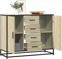 Šoninė spintelė, sonoma ąžuolo, 92x35x76cm, apdirbta mediena