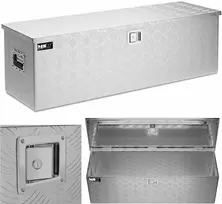 MSW Rakinama aliuminio transportavimo įrankių dėžė 150 l 124 x 38,5 x 38,5 cm