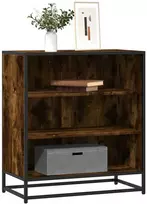 Šoninė spintelė, dūminio ąžuolo, 68x35x76cm, mediena/metalas