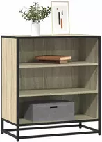 Šoninė spintelė, ąžuolo, 68x35x76cm, apdirbta mediena/metalas