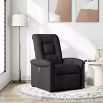 Fotelis Atlošiamas krėslas, juodos spalvos, audinys