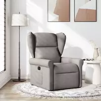 Fotelis Atlošiamas krėslas, taupe spalvos, audinys
