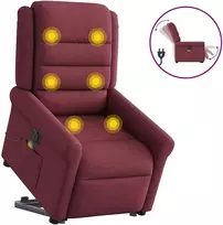 Fotelis Atsistojantis elektrinis masažinis krėslas, vyno, audinys
