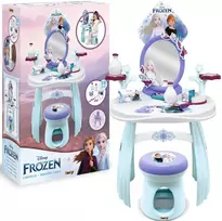 „Disney Frozen“ tualetinis staliukas su taburete ir veidrodžiu 2 viename + 10 priedų