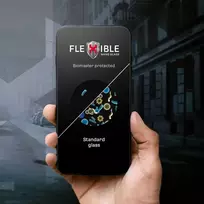 Hibridinis stiklas iPhone 15 PRO Forcell Flexible 5D juodas