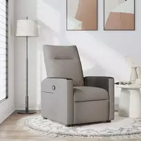 Fotelis Atlošiamas krėslas, taupe spalvos, audinys