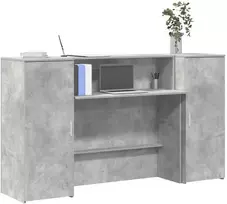 Registratūra, betono pilkas, 180x50x103,5 cm, apdirbta mediena