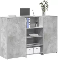 Registratūra, betono pilkas, 155x50x103,5 cm, apdirbta mediena