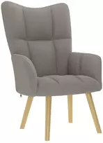 Fotelis Poilsio kėdė, taupe spalvos, audinys