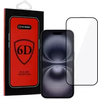 Topt Full Glue 6D Apsauginis stiklas skirtas Apple iPhone 16 Plus Juodas